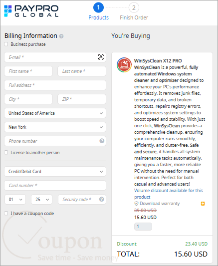 Winsysclean X12 Pro Coupon Code