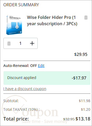 Wise Folder Hider Pro Coupon Code