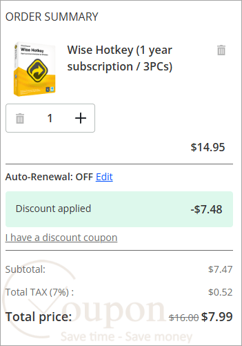 Wise Hotkey Coupon Code