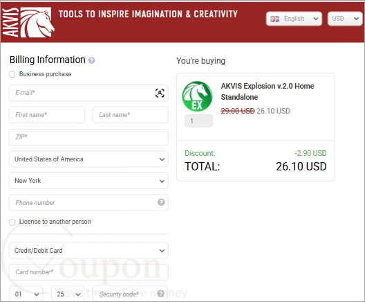Akvis Explosion Coupon Code