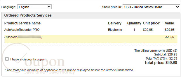 Autoaudiorecorder Coupon Code