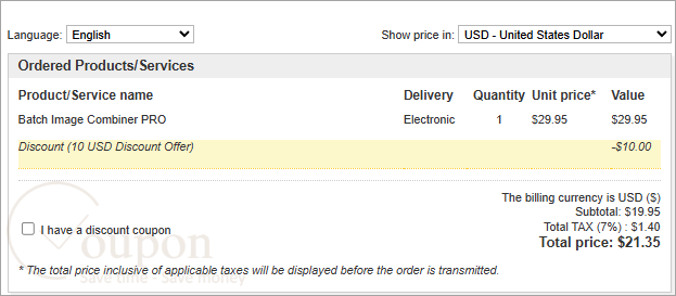 Batch Image Combiner Pro Coupon Code