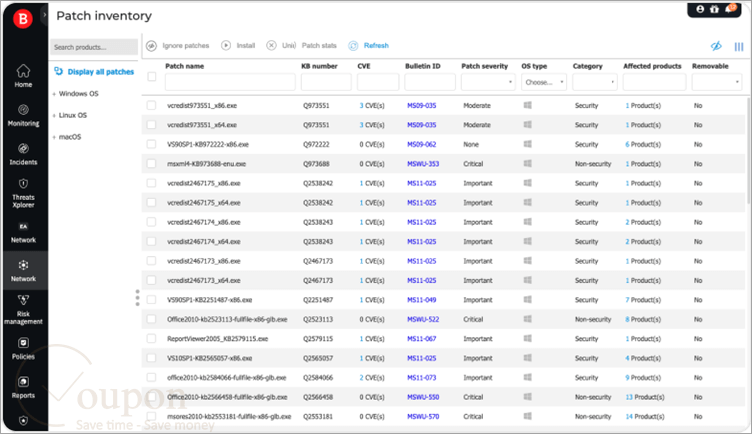 Bitdefender Patch Management Screenshot