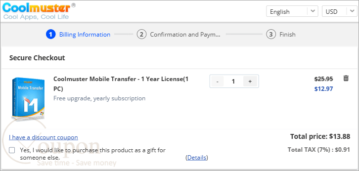 Coolmuster Mobile Transfer Coupon Code