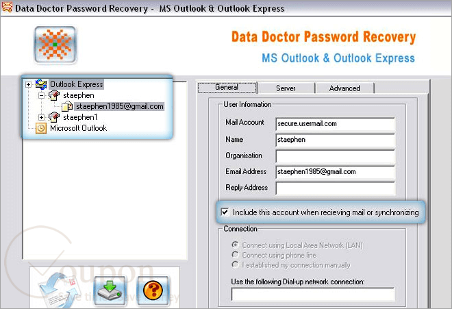 Drpu Outlook Express Password Recovery Software Screenshot