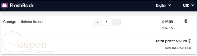 Flashback Camigo Coupon Code