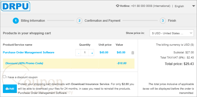 Purchase Order Management Software Coupon Code