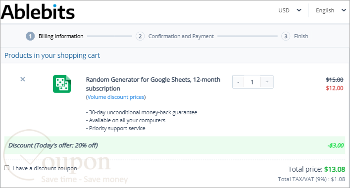 Random Generator For Google Sheets Coupon Code