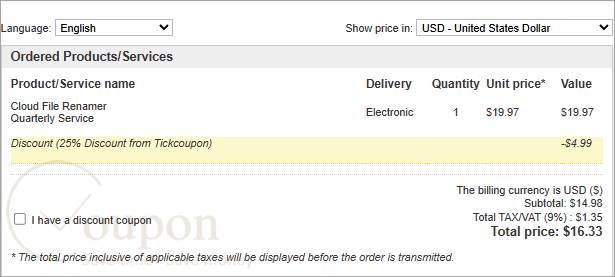 Sorcim Cloud File Renamer Coupon Code