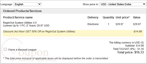 Sorcim Reginout System Utilities Coupon Code
