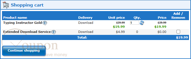 Typing Instructor Gold Coupon Code