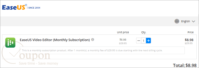 Easeus Video Editor Coupon Code