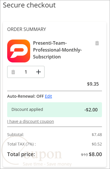 Presenti Ai Coupon Code