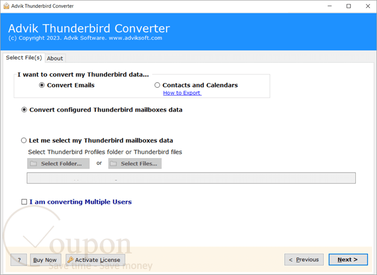 Advik Thunderbird Converter Screenshot