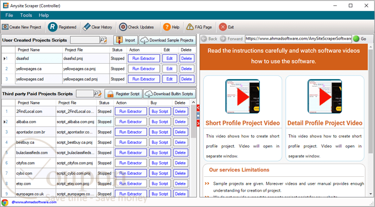 Anysite Scraper Screenshot