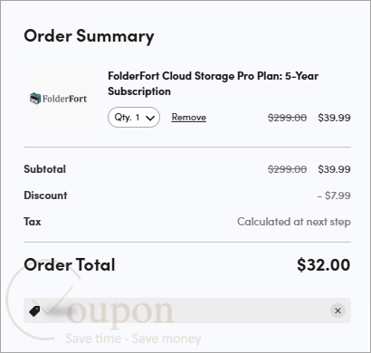 Folderfort Cloud Storage Pro Coupon Code
