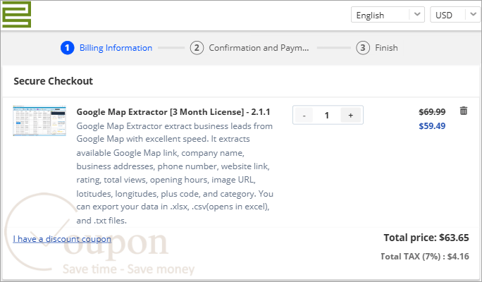 Google Map Extractor Coupon Code