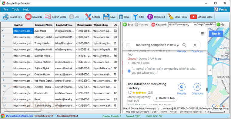 Google Map Extractor Screenshot