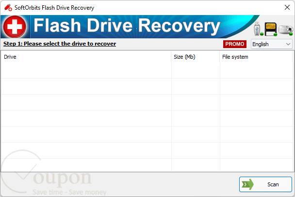 Softorbits Flash Drive Recovery Screenshot