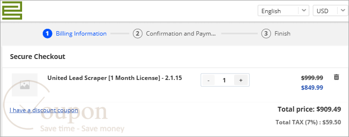 United Lead Scraper Coupon Code