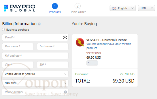 Vovsoft Universal License Coupon Code