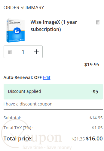 Wise Imagex Coupon Code