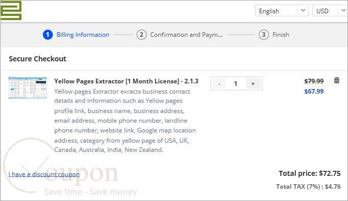 Yellow Pages Extractor Coupon Code