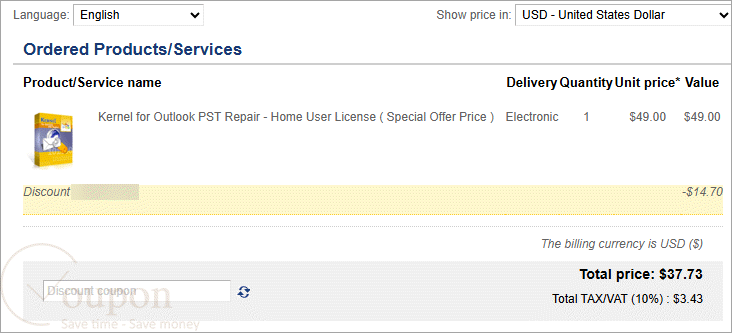 Kernel For Outlook Pst Repair Coupon Codes