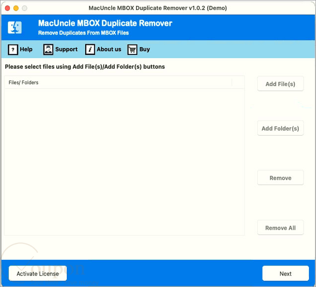 Macuncle Mbox Duplicate Remover Sreenshot