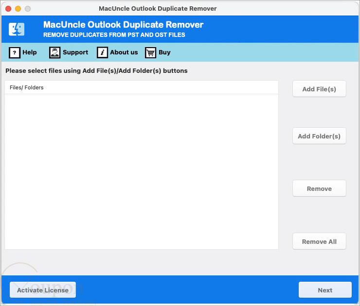 Macuncle Outlook Duplicate Remover Screenshot