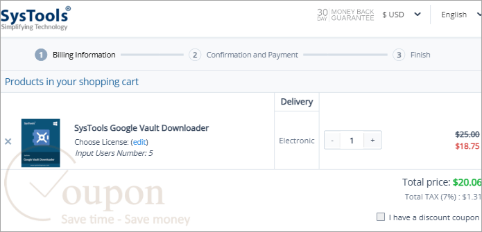 Systools Google Vault Downloader Coupon Code