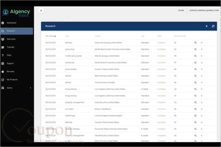 Aigency Valet Screenshot