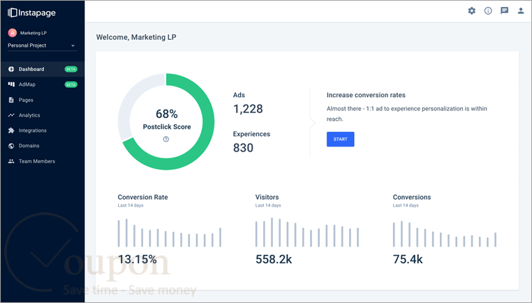 Instapage Screenshot