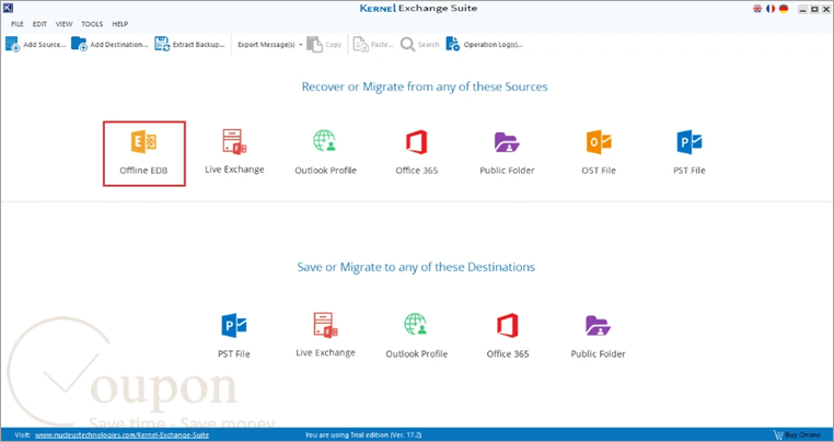Kernel Exchange Suite Screenshot