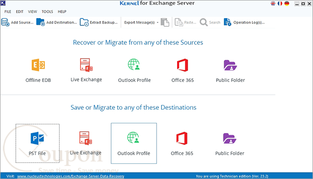 Kernel For Exchange Server Screenshot