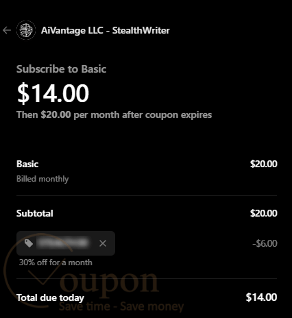 Stealthwriter Coupon Code