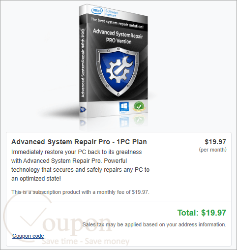 Advanced System Repair Pro Coupon Code