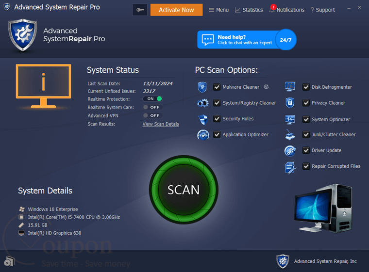 Advanced System Repair Pro Screenshot