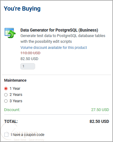 Data Generator For Postgresql Coupon Code