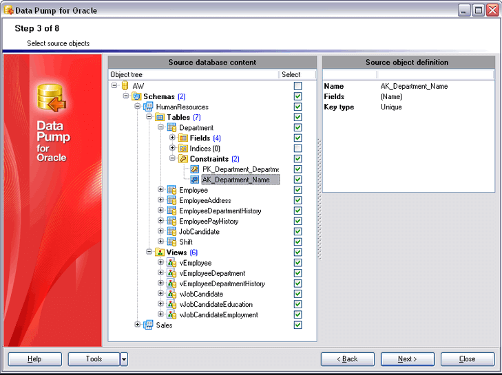 Data Pump For Oracle Screenshot