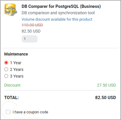 Db Comparer For Postgresql Coupon Code