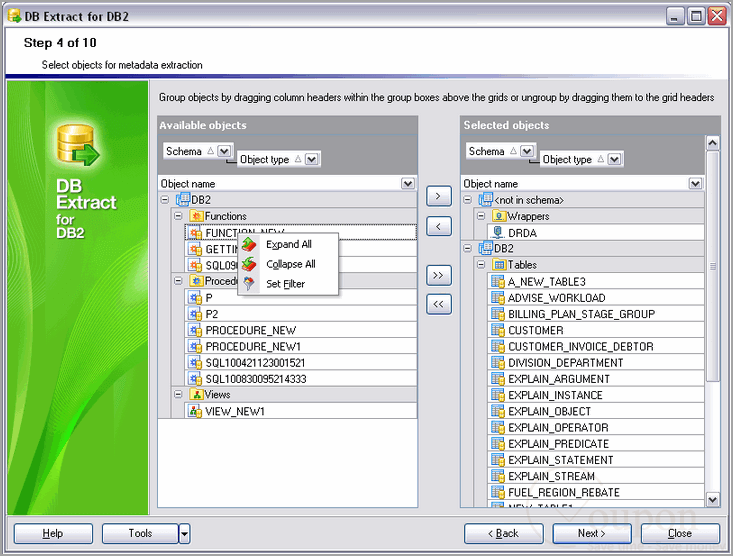 Db Extract For Db2 Screenshot