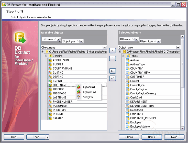 Db Extract For Interbase Firebird Screenshot
