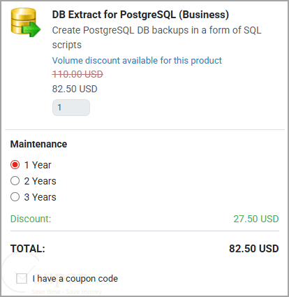 Db Extract For Postgresql Coupon Code