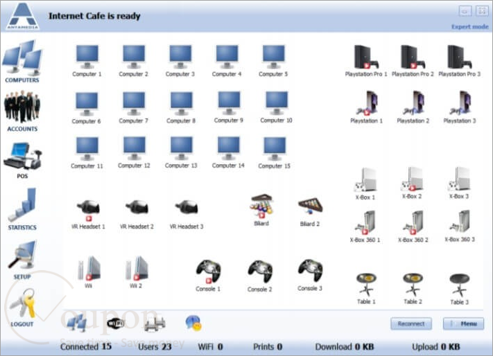 Internet Cafe Software Screenshot