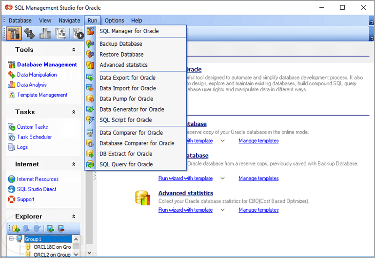 Sql Management Studio For Oracle Screenshot