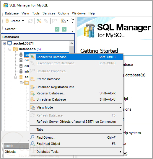 Sql Manager For Mysql Screenshot