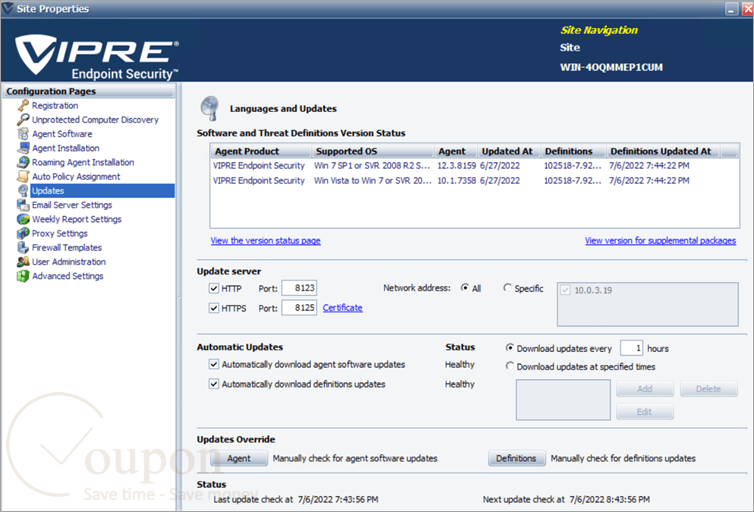 Vipre Endpoint Security Screenshot