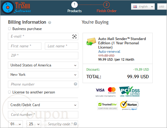 Auto Mail Sender Coupon Code