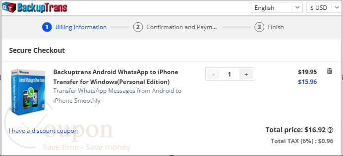 Backuptrans Android Whatsapp To Iphone Transfer Coupon
